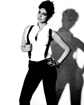 Priyanka Chopra Black and White - Obrázkek zdarma pro iPhone 4S