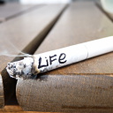 Life burns with cigarette wallpaper 128x128