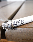 Life burns with cigarette wallpaper 128x160