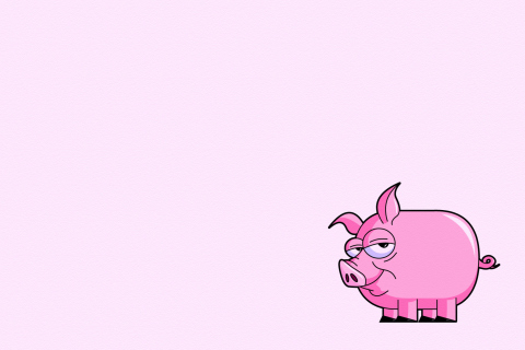 Das Pink Pig Illustration Wallpaper 480x320