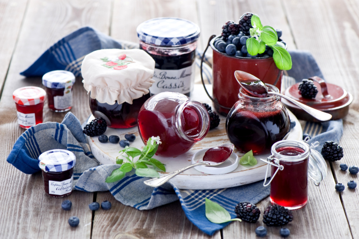 Fondo de pantalla Blueberries and Blackberries Jam