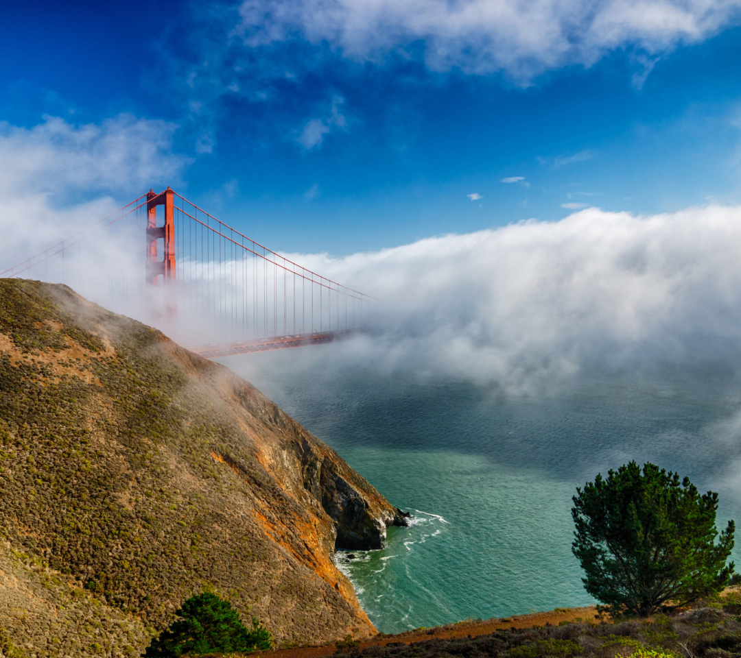 Fondo de pantalla California San Francisco Golden Gate 1080x960