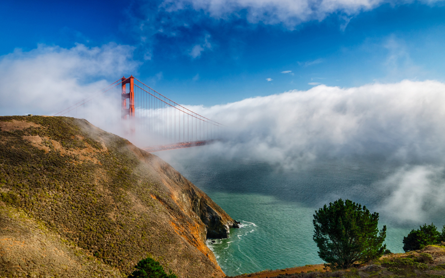 Обои California San Francisco Golden Gate 1440x900