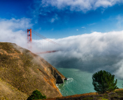 Fondo de pantalla California San Francisco Golden Gate 176x144