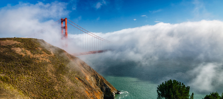 Fondo de pantalla California San Francisco Golden Gate 720x320