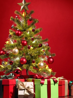 Das Christmas Tree Wallpaper 240x320