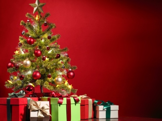 Das Christmas Tree Wallpaper 320x240