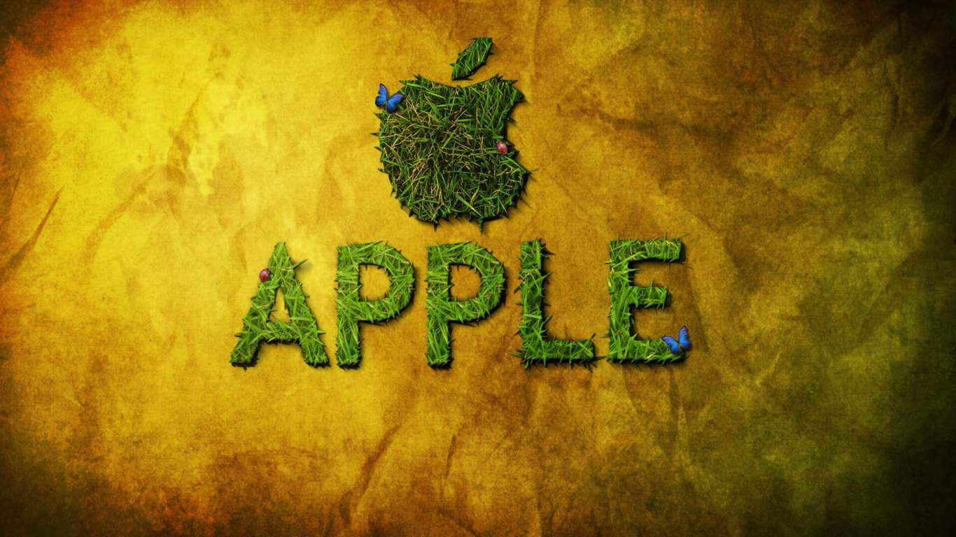 Das Green Apple Wallpaper 1366x768