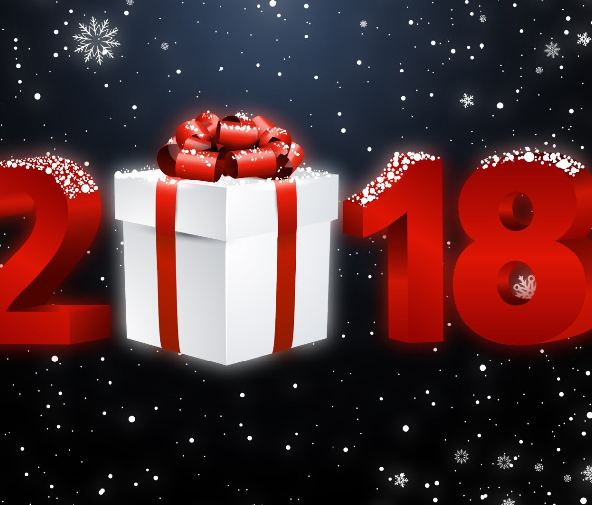 Das New Year 2018 Greetings Card Wallpaper 1200x1024