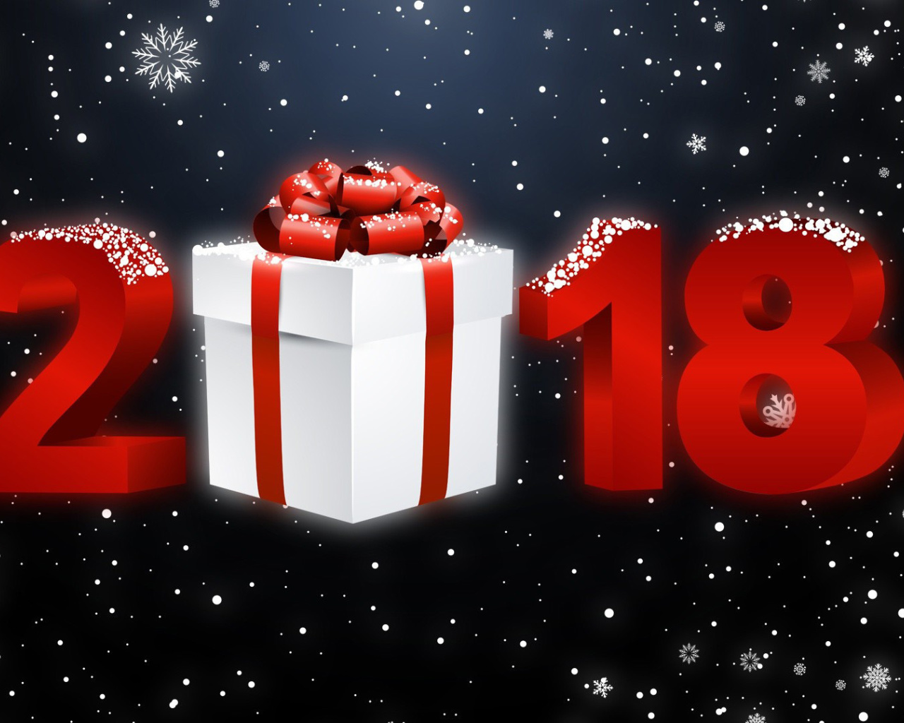 Screenshot №1 pro téma New Year 2018 Greetings Card 1280x1024