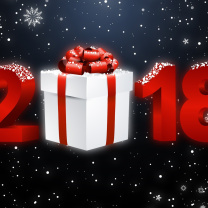 Das New Year 2018 Greetings Card Wallpaper 208x208