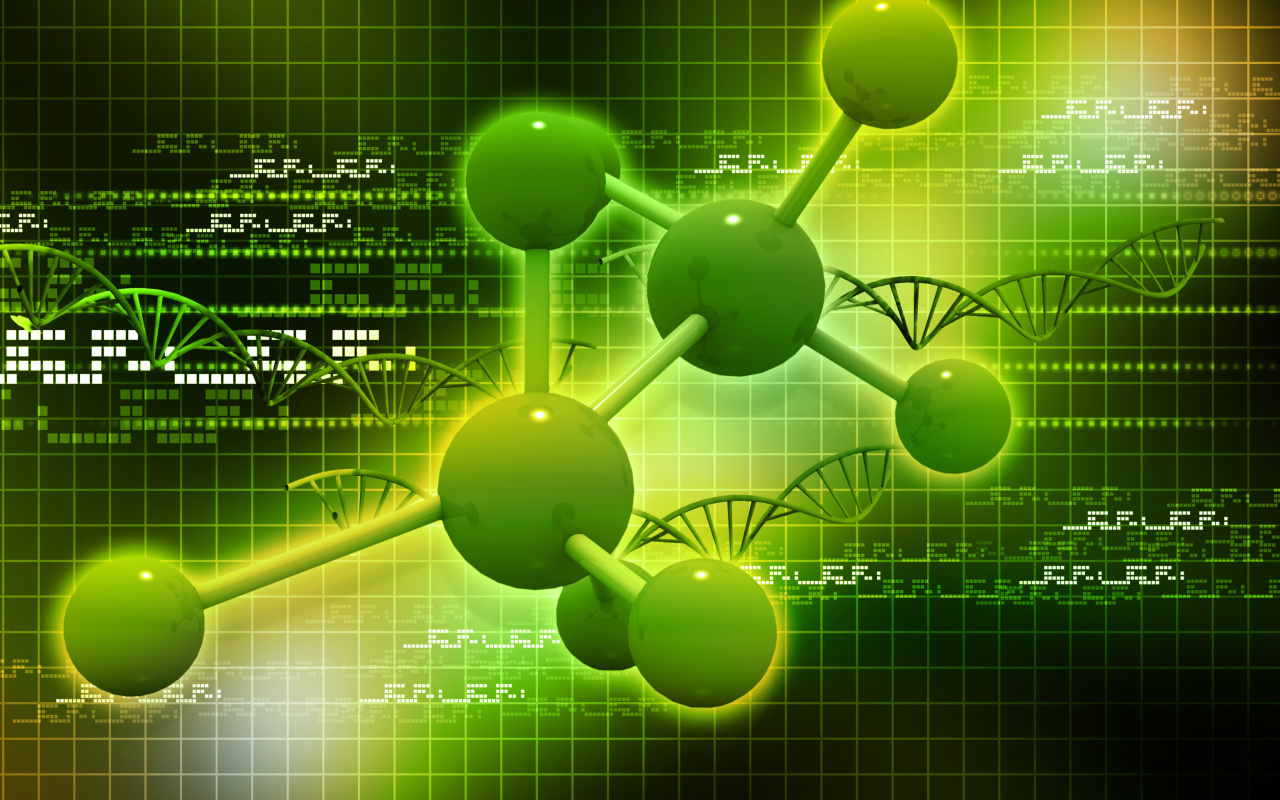 Metallic Green Molecules screenshot #1 1280x800