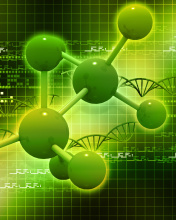 Metallic Green Molecules wallpaper 176x220