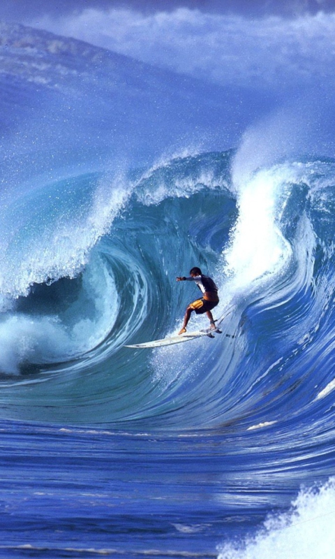 Water Waves Surfing wallpaper 480x800