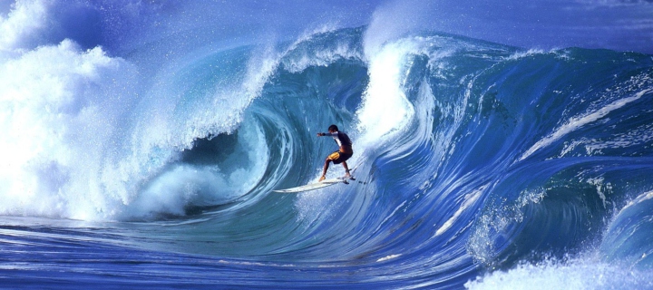 Обои Water Waves Surfing 720x320