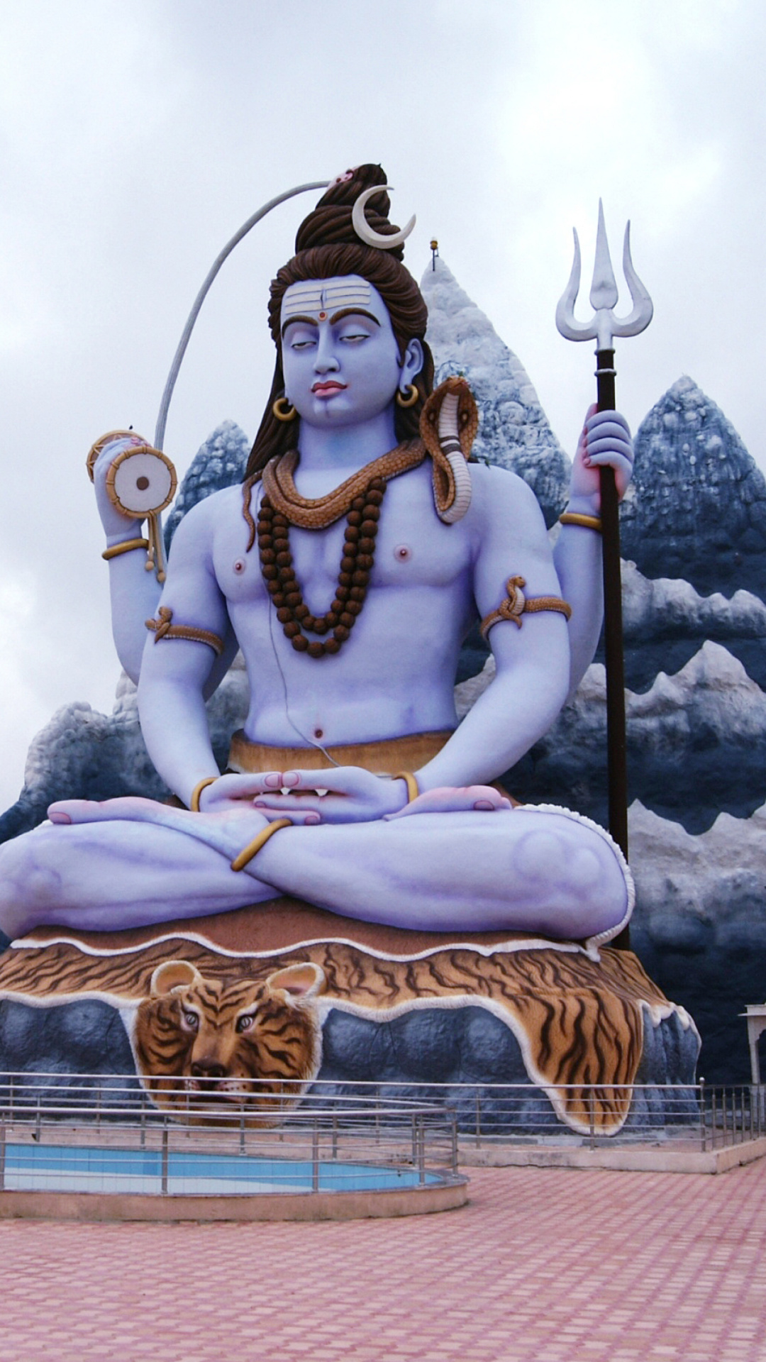 Lord Shiva in Mount Kailash Wallpaper for iPhone 7 Plus