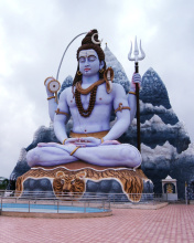 Lord Shiva in Mount Kailash wallpaper 176x220