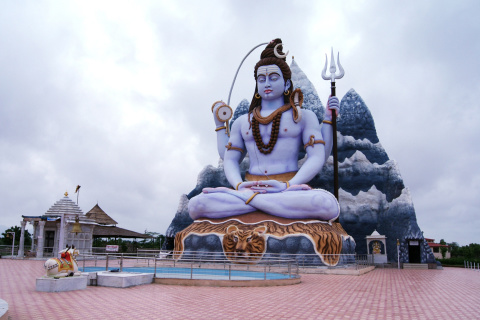 Lord Shiva in Mount Kailash wallpaper 480x320