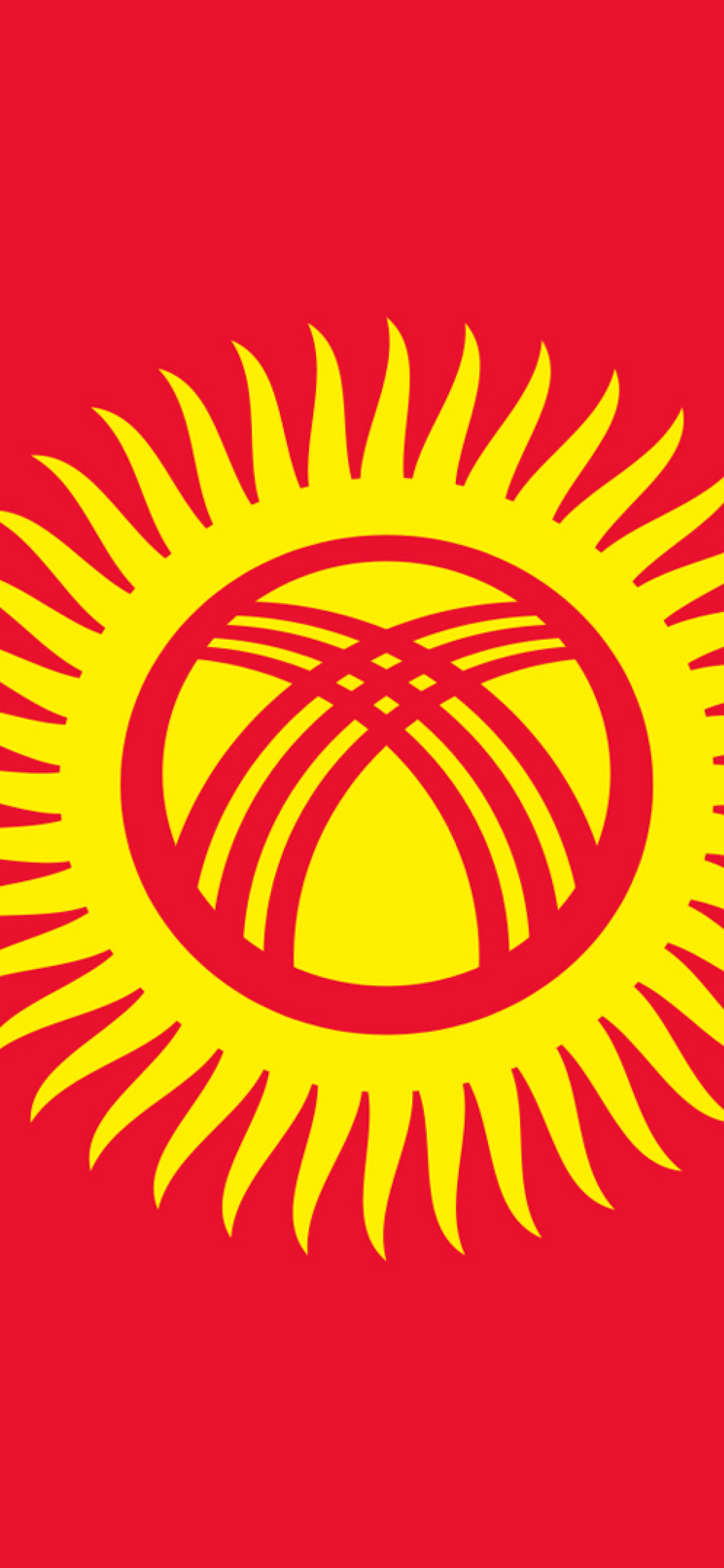 Fondo de pantalla Flag of Kyrgyzstan 1170x2532