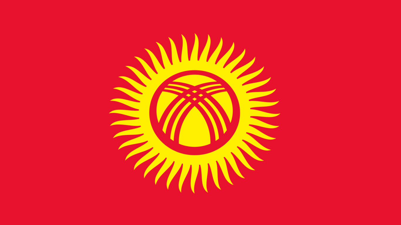 Das Flag of Kyrgyzstan Wallpaper 1366x768