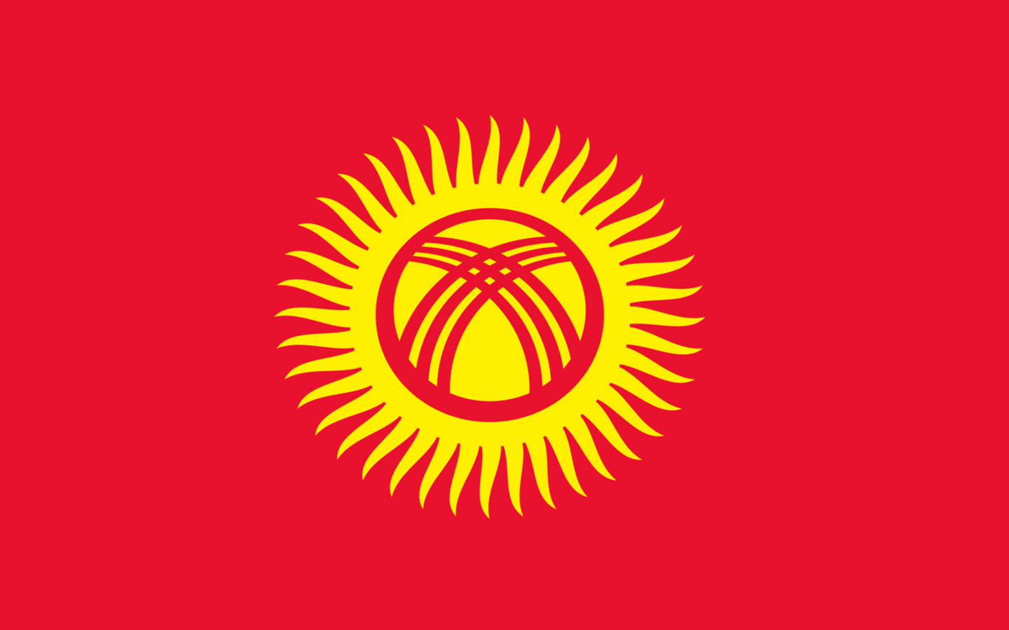 Обои Flag of Kyrgyzstan 1440x900