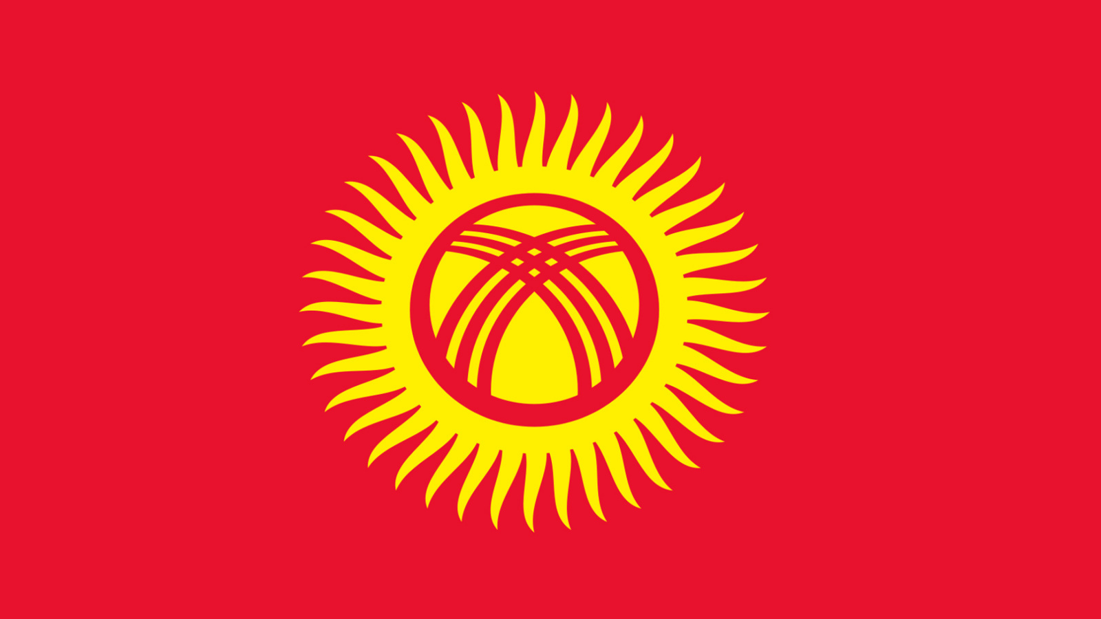 Das Flag of Kyrgyzstan Wallpaper 1600x900