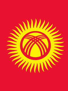 Das Flag of Kyrgyzstan Wallpaper 240x320