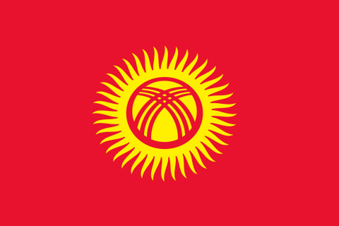 Обои Flag of Kyrgyzstan 480x320
