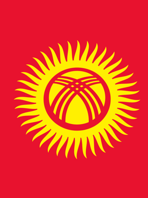 Das Flag of Kyrgyzstan Wallpaper 480x640
