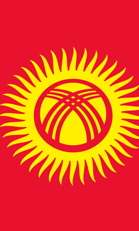 Fondo de pantalla Flag of Kyrgyzstan 480x800