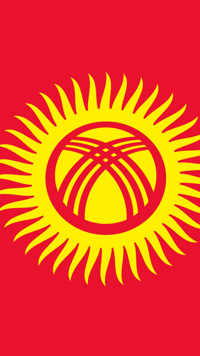 Flag of Kyrgyzstan wallpaper 640x1136
