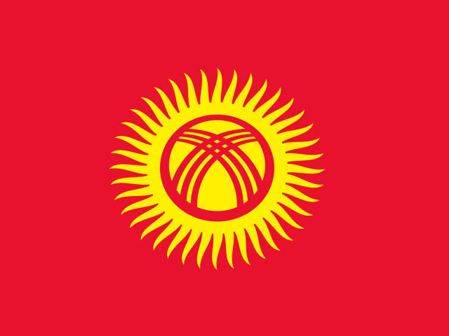 Flag of Kyrgyzstan wallpaper 640x480