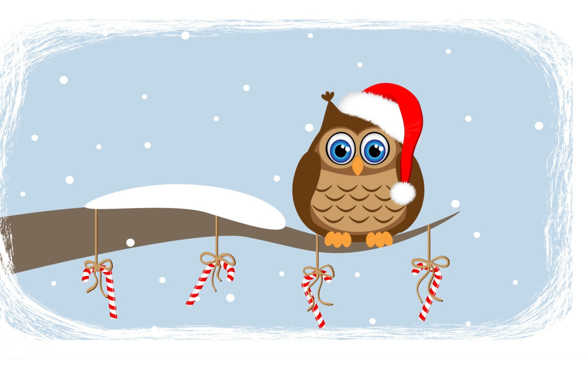 Fondo de pantalla Christmas Owl 1920x1200