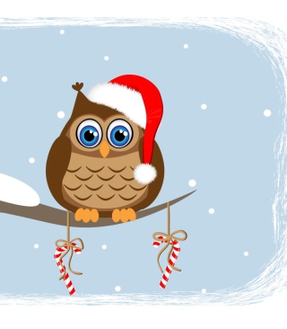 Kostenloses Christmas Owl Wallpaper für Nokia 5800 XpressMusic