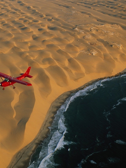 Airplane Above Desert screenshot #1 480x640