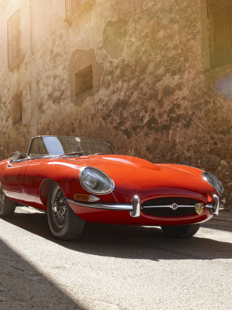 Jaguar E-Type wallpaper 480x640