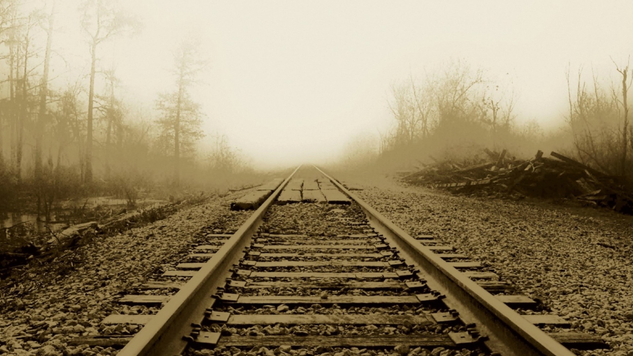 Railway In A Fog wallpaper 1280x720