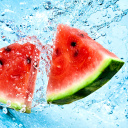 Fondo de pantalla Watermelon Triangle Slices 128x128