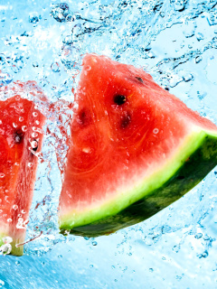 Fondo de pantalla Watermelon Triangle Slices 240x320
