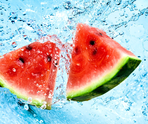 Fondo de pantalla Watermelon Triangle Slices 480x400