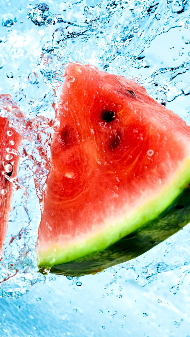 Fondo de pantalla Watermelon Triangle Slices 640x1136