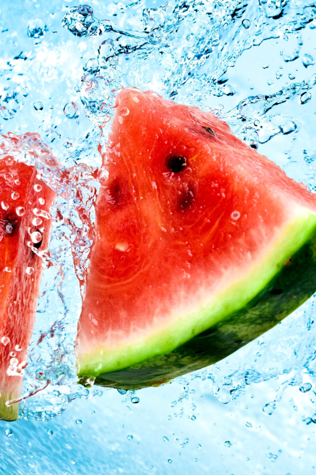 Fondo de pantalla Watermelon Triangle Slices 640x960