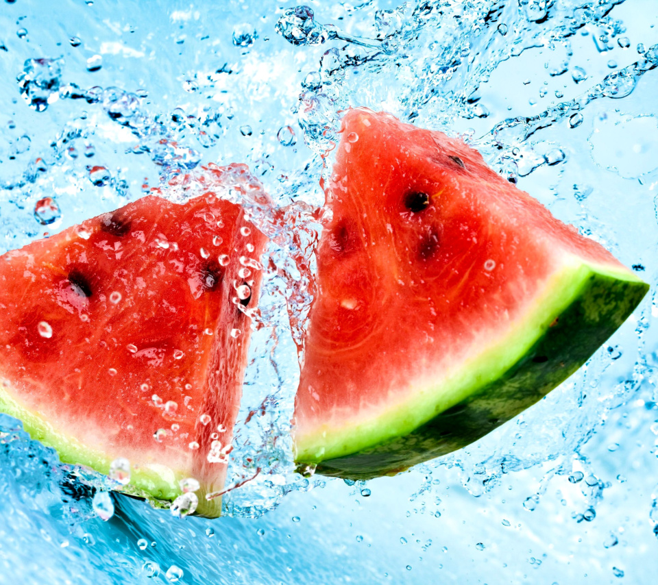 Watermelon Triangle Slices wallpaper 960x854