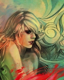 Blonde Woman Painting screenshot #1 128x160