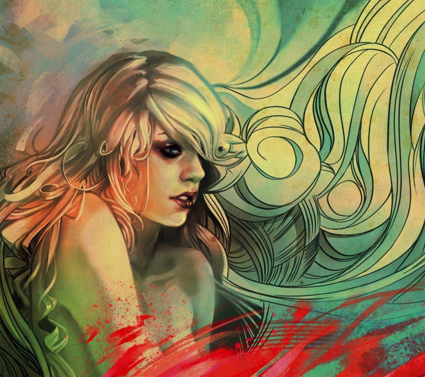 Blonde Woman Painting screenshot #1 1440x1280