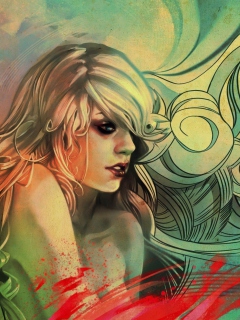 Screenshot №1 pro téma Blonde Woman Painting 240x320