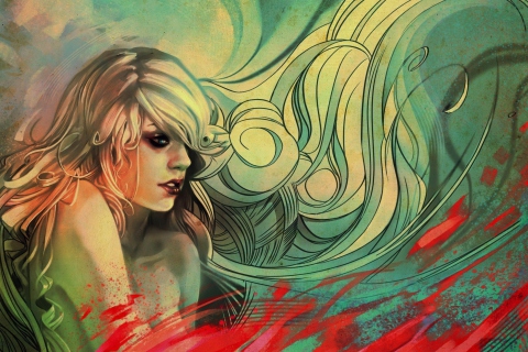 Blonde Woman Painting screenshot #1 480x320