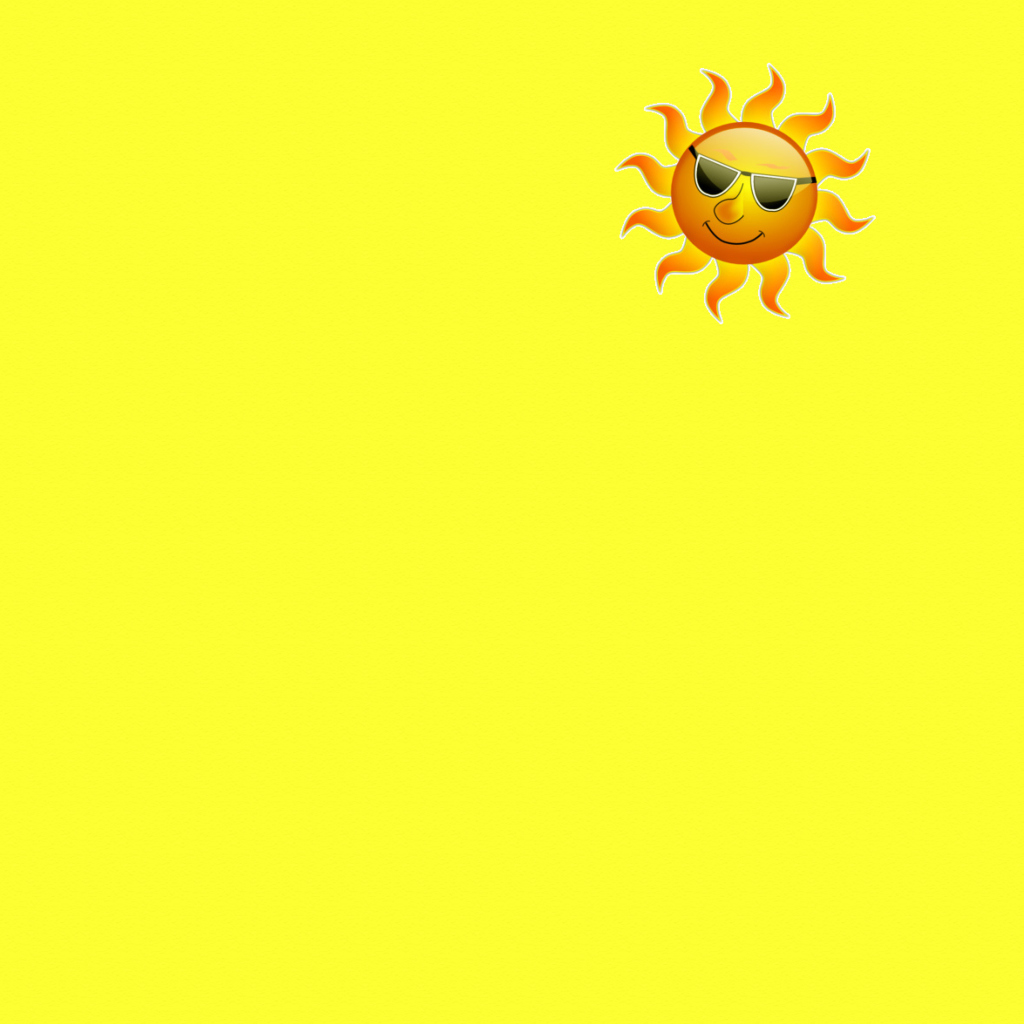 Yellow Sun Illustration wallpaper 1024x1024
