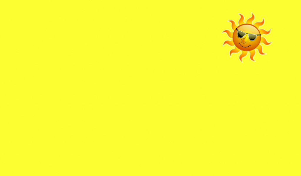 Yellow Sun Illustration wallpaper 1024x600