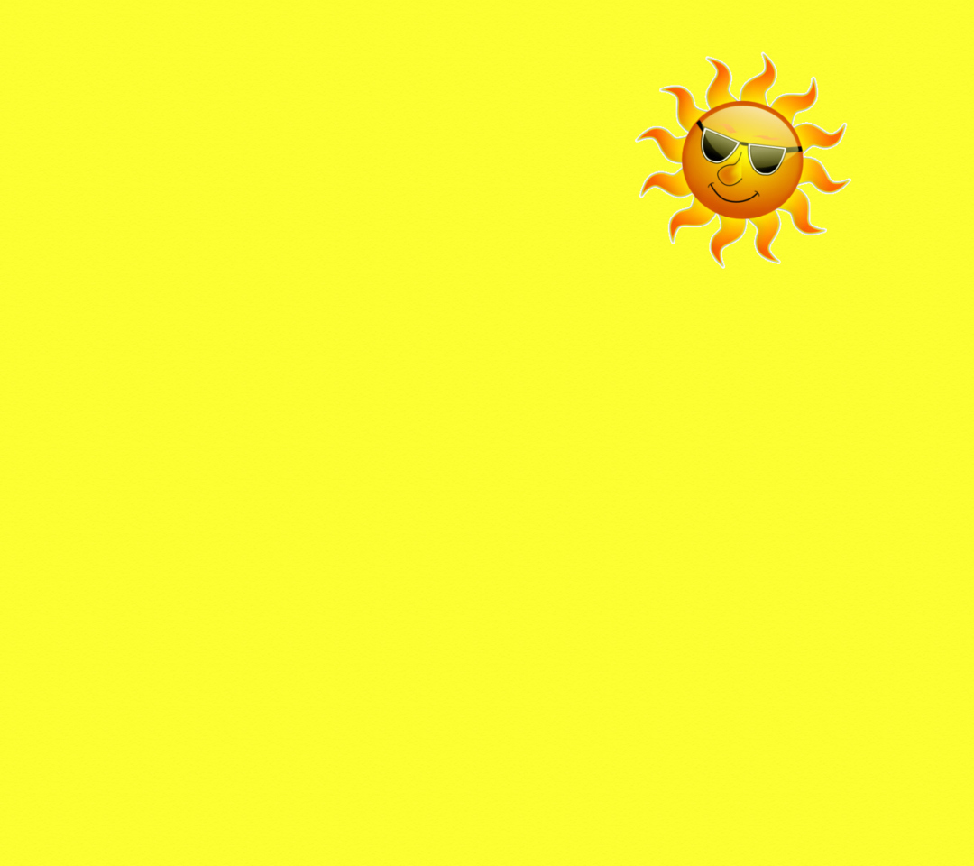 Das Yellow Sun Illustration Wallpaper 1080x960